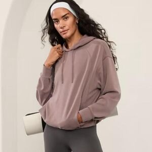 Athleta Seasoft Bubble Hem Hoodie Purple Mauve XS